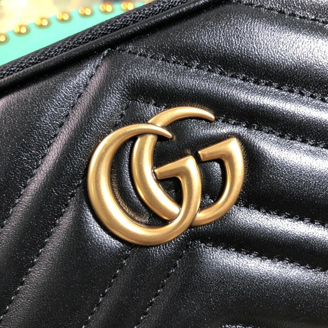 Gucci經典款女包 598596 古馳GUCCI女士鏈條包 古馳GG Marmont迷你單肩斜挎包  gqy2435